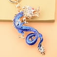 thumbnail image 1 of 3D Cartoon Dragon Pendant Keychain with Inlay Zinc Alloy Dragon Hanging Ornament Gift, 1 of 8