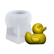 Practical Craft Mold Duck Shape Handmade Supplies Ornament Moulds Silicone Texture for Clay Wax and Resin Crafting