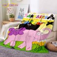 3D Cartoon Les Barbapapa Family Soft Blankets,Keep Warm Throw Blanket