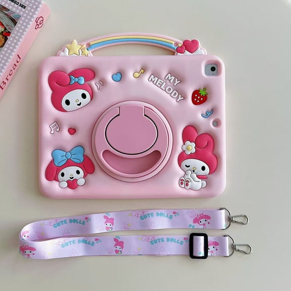 3D Cartoon Melody Shockproof Case for iPad mini 7 (A17 Pro) Generation Case 2024, iPad mini 6 Case 2021, 8.3-inch Kids Friendly Protective Cover