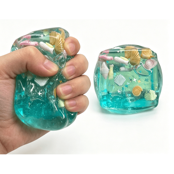 3D Cartoon Stress Three-dimensional Soft Slow Rise Foam Fid*get for Adults, Blue Sensory Tool for Anxiety Relief, Office Desk Calming Device