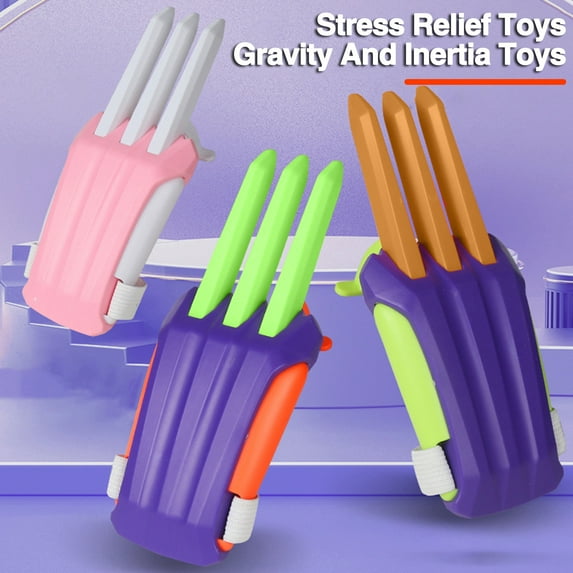 3D Cartoon Wolverine Dewclaws - Retractable Plastic Claw Fidget