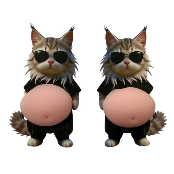 3D Cat Belly Sticker Silicone Collision Sticker For Home Cute Wall Protector For Corners Doors Edges (Black) Furniture Protection Home Decor