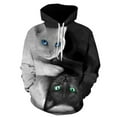 thumbnail image 1 of 3D Cat Digital Print Hoodie, 1 of 2