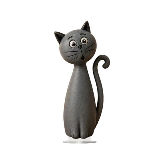 3D Cat Figurine, Christmas Home Tabletop Decoration Statue