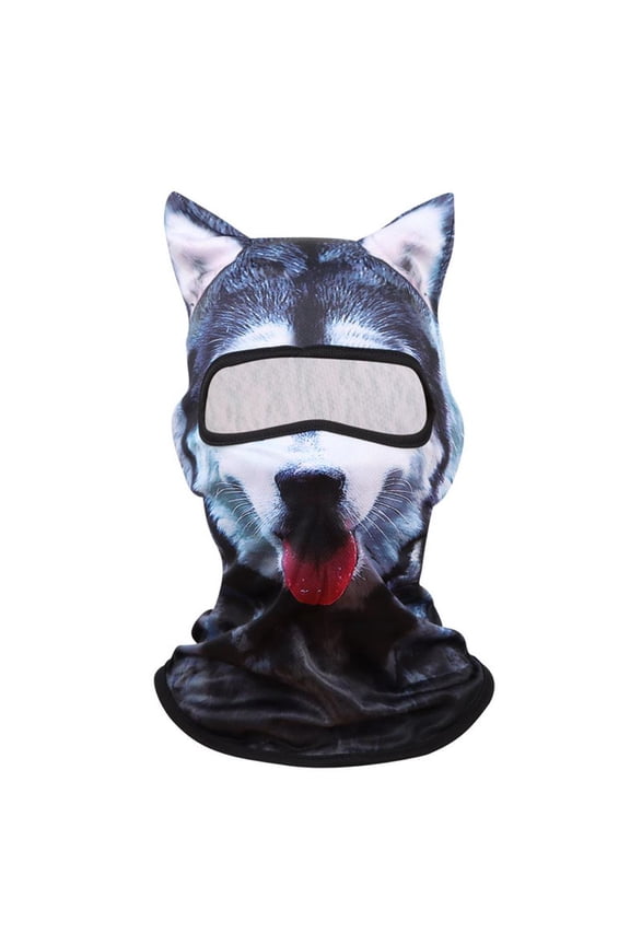 3D Cat Full Face Ski Mask, Sunscreen mask, Cute Elasticity Animal Mask with Ears, Sun Protection Full Face Cover Accessories for Motorcycle Cycling Music Festivals Raves Outdoor Activities