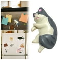 thumbnail image 1 of 3D Cat Refrigerator Magnet for Kitchen Whiteboard, Cute Fridge Decor with Memo Note Function, Adorable Pet Themed Home Office Accessory - F, 1 of 5