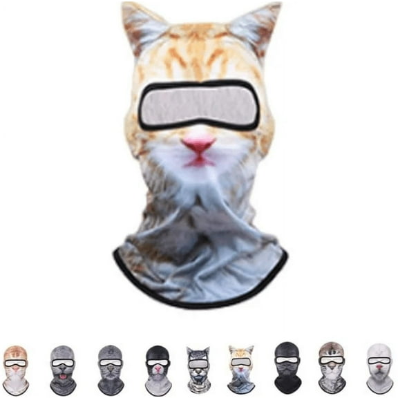 3D Cat Ski Balaclava Sheisty Face Mask with Ears,3D Cat Sheisty Balaclava Mask with Ears, Cat Ski Mask with Ears Yellow