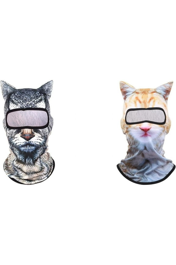 3D Cat Ski Balaclava Sheisty Face Mask with Ears for Music Festivals Raves Ski Halloween Party Outdoor Activities