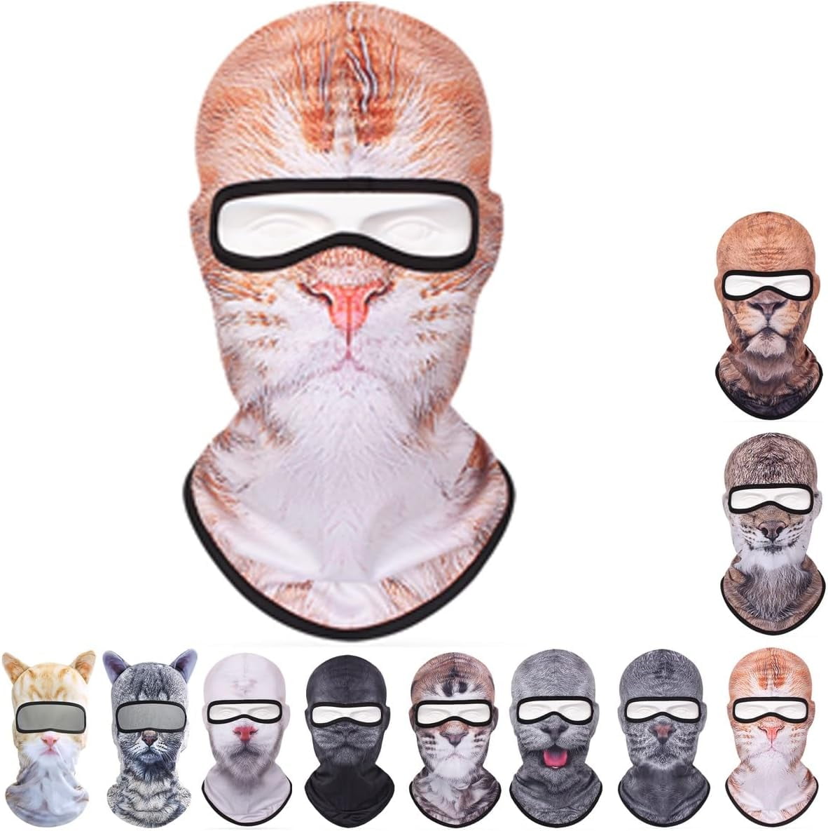 3D Cat Ski Balaclava Sheisty Face Mask with Ears,for Music Festivals,Raves,Ski,Halloween,Party Outdoor Activities