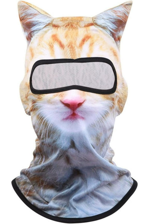 3D Cat Ski Balaclava Sheisty Face Mask with Ears for Music Festivals Raves Ski Halloween Party Outdoor Activities