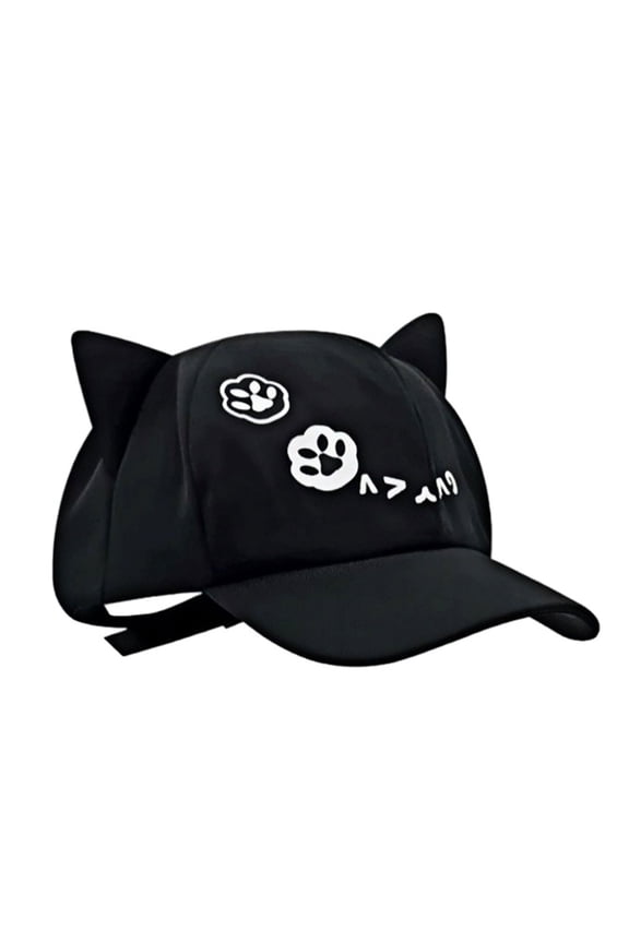 3D Cats Ear Baseball Hat For Girl Women Adjustable Theme Sunproof Snapbacks Hat for Outdoor Activity Everyday Wear