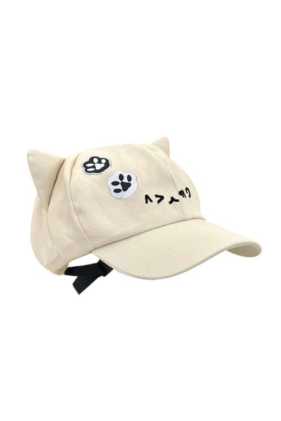 3D Cats Ear Baseball Hat For Girl Women Adjustable Theme Sunproof Snapbacks Hat for Outdoor Activity Everyday Wear