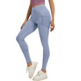thumbnail image 1 of 3D Cellulite Leggings for Women 3D Anti Cellulite Leggings for Women Tummy Shaping Pants Lightweight Slim Fit Pants Smile Contour Activewear Tights Resistance Band Push Up Yoga Pants Light blue 3XL, 1 of 4