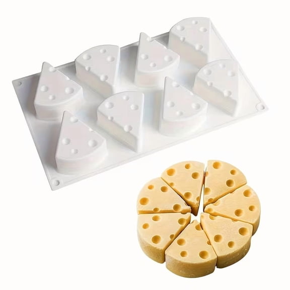 3D Cheese Shape Silicone Mold  Flexible Baking Mold for Chocolate, Candy, Cake, Mousse & Candle Making