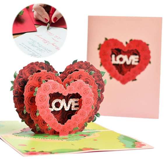 3D Cherry Blossom Pop Up Card, Gift for Birthday, Wedding, Anniversary, Mothers Day, Thank You, Get Well, All Occasion or Just Because - 5" x 7" Cover - Includes Envelope and Note Tag