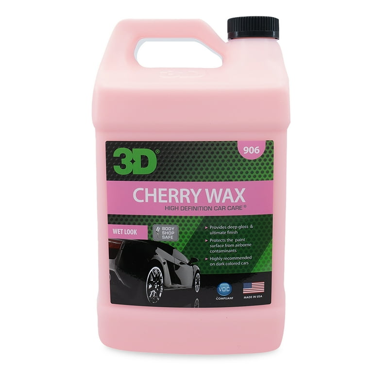 3D Cherry Wax - 1 Gallon Deep Gloss Wet Look Finish Protects from