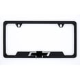 thumbnail image 1 of 3D Chevy Black Bowtie Black Metal License Plate Frame Holder, 1 of 4