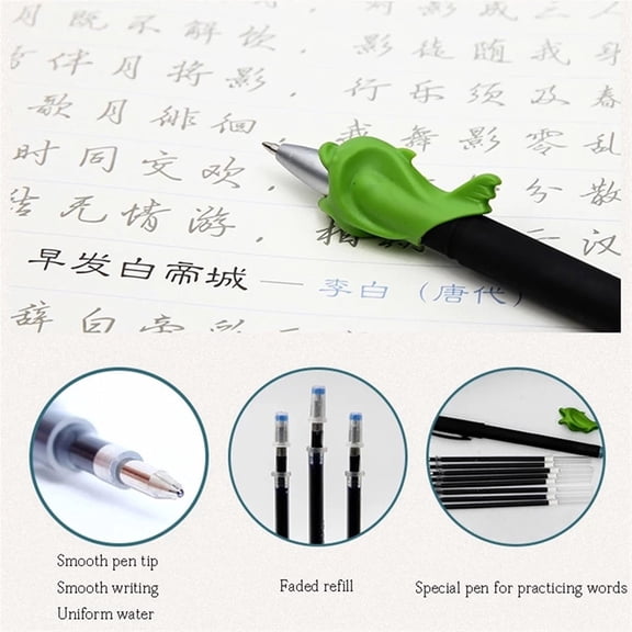 3D Chinese Characters Reusable Calligraphy Copybook Set 6Pcs Erasable Writing Practice Books