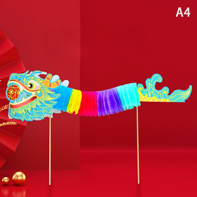 3D Chinese New Year Dragon Garland Art Crafts Hanging Handmade DIY