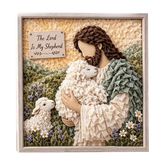 3D Christian Fabric Poke Art Kit, Pre-Cut Fabric Craft Set for Adult Beginners, Nativity Scene Textured Wall Decoration, Christian Gifts & Christmas Presents for Women