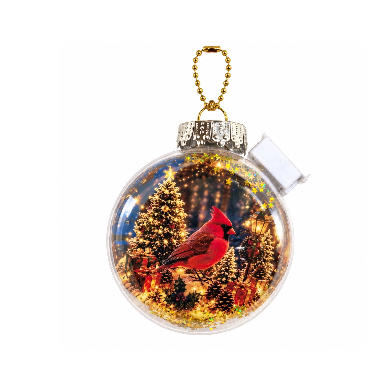 3D Christmas Ball Scene Ornament with Animal Figures for Tabletop ...