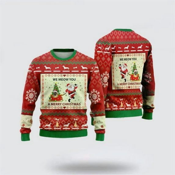 3D Christmas Cat Sweater, Burmese Cat 3D Christmas Sweaters, Cat Sweater Xmas, Cute Cat Sweater