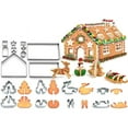 thumbnail image 1 of 3D Christmas Cookie Cutter Set, Gingerbread House Cutters Kit, Stainless Steel Christmas Biscuit Mold 18Pcs/Set, 1 of 8