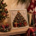 thumbnail image 1 of 3D Christmas Fabric Poke Art DIY Craft Kit, Vintage DIY Christmas Craft Kit for Adults and Beginner, 1 of 7