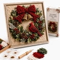 thumbnail image 1 of 3D Christmas Fabric Poke Art Kit, 3D Fabric Poke Art Kit for Adults with Pre-Cut Squares, Adult DIY Needle Punch Craft Kit, Vintage Holiday Handmade Christmas Decorations, 1 of 7