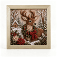 thumbnail image 1 of 3D Christmas Fabric Poke Art Kit, Complete DIY Punch Needle Craft Supplies, Vintage Holiday Wall‑Hanging Decoration for Adults and Beginners, 1 of 3