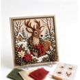 thumbnail image 1 of 3D Christmas Fabric Poke Art Kit, No-Sew Winter Wreath Craft Set, DIY Textured Framing Art, Handmade Soft Fabric & Wood Tool, Holiday Wall & Table Decor, 1 of 7