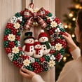 thumbnail image 1 of 3D Christmas Fabric Poke Wreath DIY Kit, Fabric Poke Art Kit for Adults, Christmas Wreath DIY No-sew Craft Kits, Classic Holiday Wreath Craft Gift for Door and Wall Home Display, 1 of 7