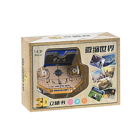 3D Christmas Folding Bomb Book Keychain,Dinosaur Stereo Book,Fantasy Fortress Pop Up Book,Field World Pop Up Book,Christmas 3D Pop Up Book for Home Decoration Party Birthday Gift (A)