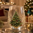 thumbnail image 1 of 3D Christmas Glass Art Cup, Christmas Cups Glass, Luxury Raised Holiday Glassware for Drinks, 3D Santa Stemless Wine Glasses, Glassware for Coffee, Tea, Juice, Milk, 1 of 8