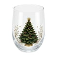thumbnail image 1 of 3D Christmas Glass Art Cup, Luxury Raised Holiday Glassware Drinking Glass, Christmas Stemless Wine Glasses Tumbler for Coffee Tea Juice Milk (1Pc), 1 of 5