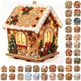 thumbnail image 1 of 3D Christmas House Diamond Pearl Art Craft Set, Realistic Snow Textured Shiny Diamond Handmade Wooden House Diy Kit Strong-adhesive Decor for Xmas Tree Wall Table Home Holiday Party Supplies Gift, 1 of 6