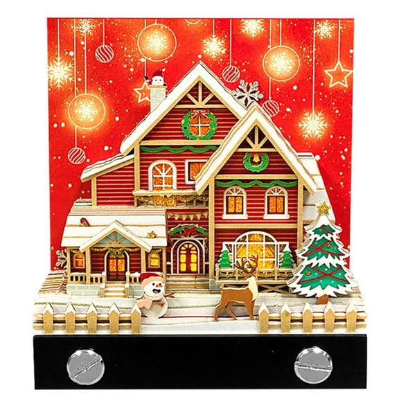 3D Christmas House Memo Pad: Festive Notepad for Holiday Season, Creative Gift Idea