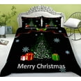 thumbnail image 1 of 3D Christmas Painting Bedding Cover Suit High Quality Black Comforter Cover Set Home Bed Clothes,Full (80"x90"), 1 of 3