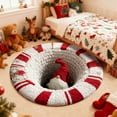 thumbnail image 1 of 3D Christmas Round Rug Santa Claus / Snowman / Animal Print Round Area Rug for Bedroom Non-Slip Soft Round Carpet for Home Decor Indoor Christmas Decorations Washable Circle Rugs 2.6FT, 1 of 4