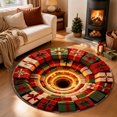 thumbnail image 1 of 3D Christmas Rug, 24" Christmas Round Illusion Door Mat, Welcome Floor Mat for Living Room Decor & Xmas Gift, 1 of 6