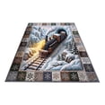 thumbnail image 1 of 3D Christmas Rug, Christmas Optical Illusion Square Mat, Christmas Optical Illusion Area Mat, Crystal Fleece Non‑Slip Christmas Rug for Living Room Xmas Holiday Home Decor, 1 of 7