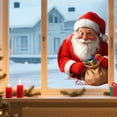 thumbnail image 1 of 3D Christmas Santa Claus Window Stickers Holiday Decorative Vinyl Clings for Glass Doors Windows Store Displays and Home Decor Stereoscopic Effect Stickers Festive Decoration, 1 of 7
