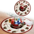 thumbnail image 1 of 3D Christmas Santa Snowman Rug - 15.7Inch Cartoon Printed Polyester Carpet for Living Room, Festive Holiday Home Decoration, 1 of 7