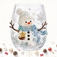thumbnail image 1 of 3D Christmas Snowman Glass Art Cup Luxury Raised Holiday Glassware for Drinks Bring Christmas Magic to Every Sip Perfect For Wine Coffee Tea, Juice Party Tables Holiday Decor and Gifts, 1 of 6