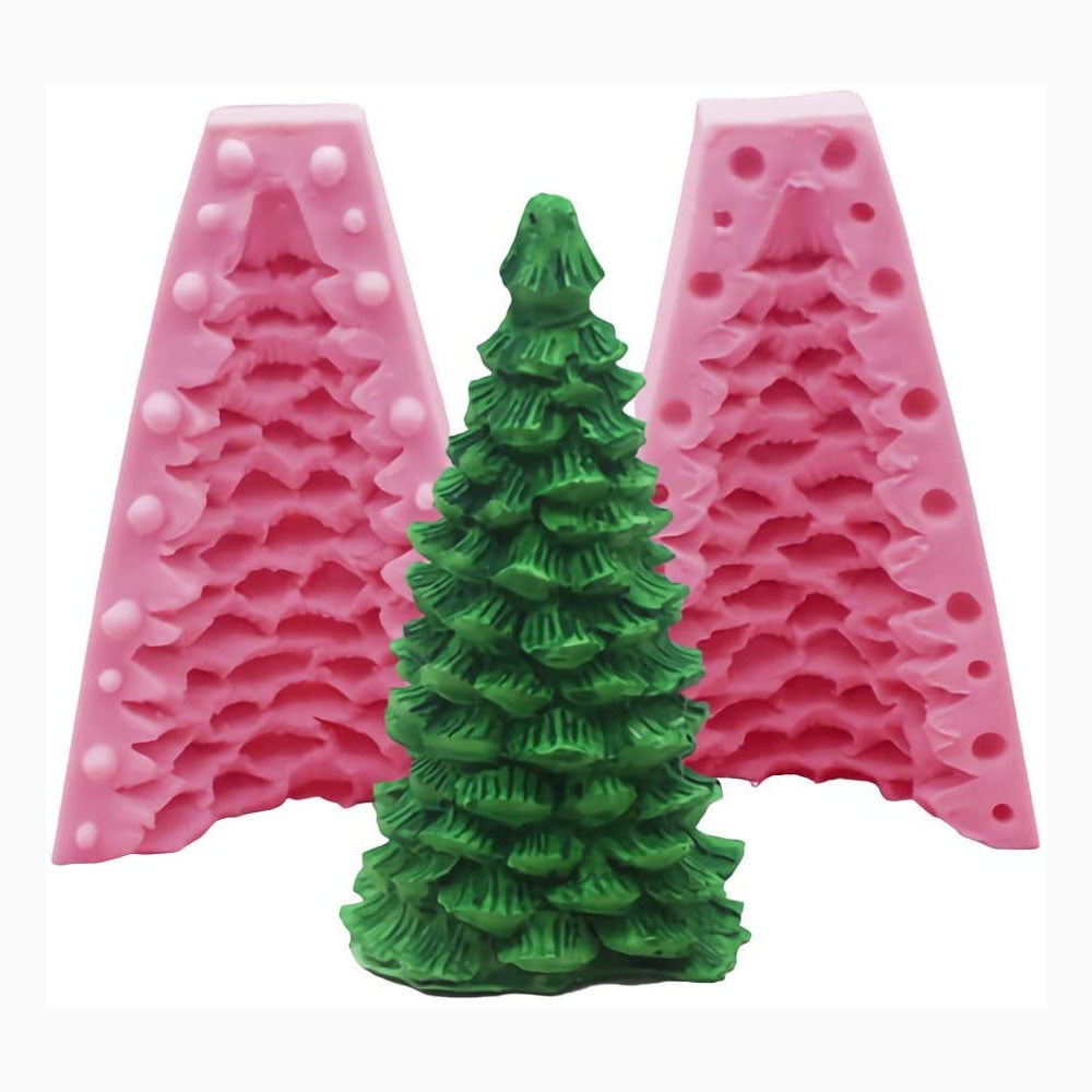 Mini Christmas Tree Embeds 30 Cavity Silicone Mold 1500