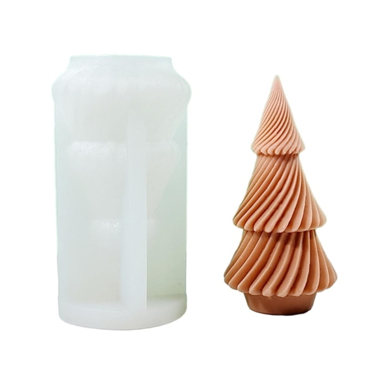 3D Christmas Tree Candle Mold Silicone Mould for Candle Making Handmade