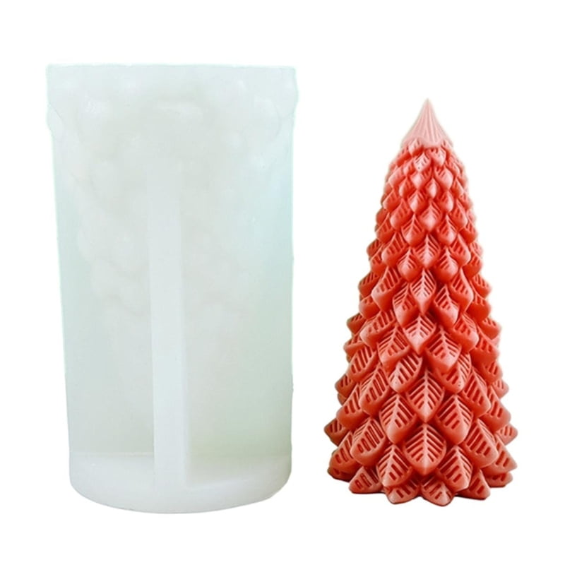3D Christmas Tree Candle Mold Silicone Mould for Candle Making Handmade