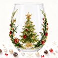 thumbnail image 1 of 3D Christmas Tree Glass Art Cup 3D Xmas Drinking Glass Cup Collection Christmas Glassware Art Stemless Wine Glasses Handcrafted Festive Holiday Glassware for Xmas Party Home Decor Gifts, 1 of 6