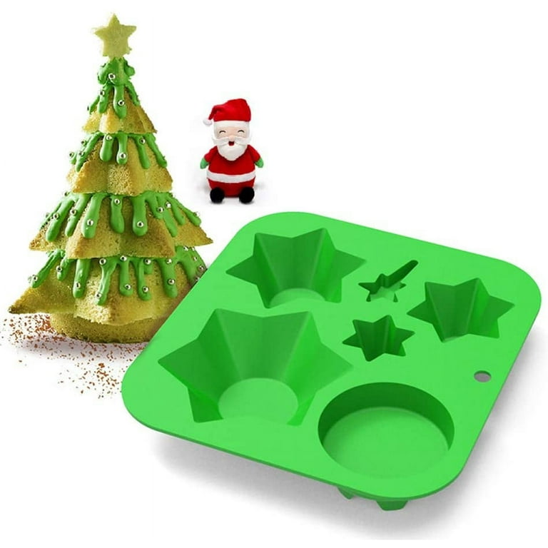  Zavaca - 3D Large Christmas Snowflake Cake Mold for Baking  Non-Stick Shapes Cake Pan (Random Color): Home & Kitchen